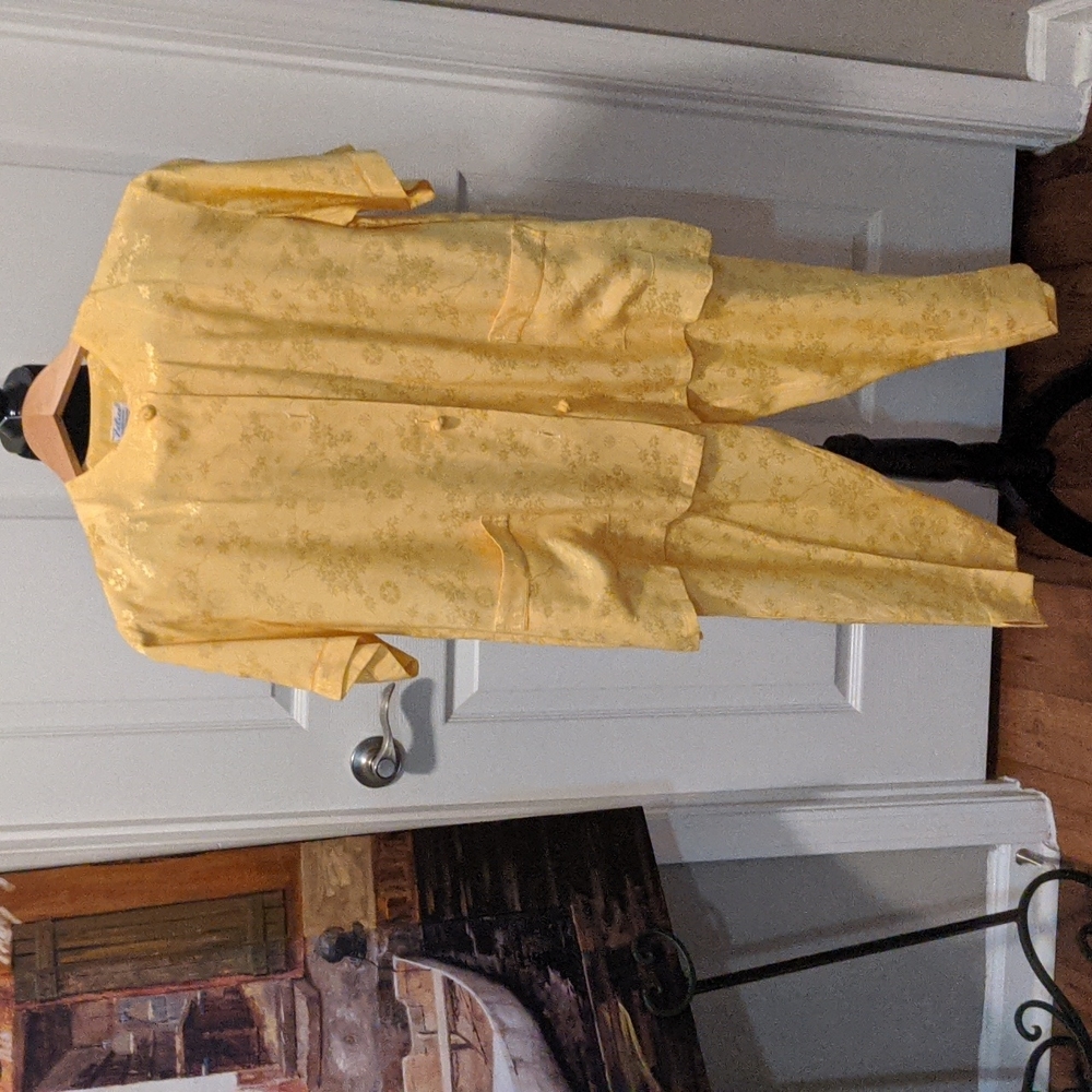 Pant & Top by Felice ~ Yellow  w/Floral Design Set Made in Japan (Medium)